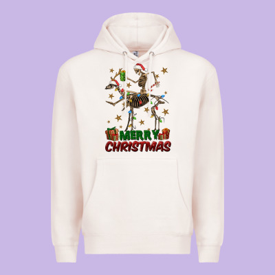 Merry Christmas Deer Skeleton Premium Hoodie Designed By Fadigitalartstudio