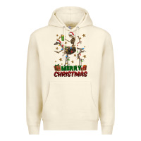 Sandshell merry christmas deer skeleton Premium Hoodie - FaDigitalArtStudio