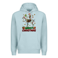 Blue Mist merry christmas deer skeleton Premium Hoodie - FaDigitalArtStudio