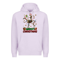 Lilac merry christmas deer skeleton Premium Hoodie - FaDigitalArtStudio