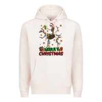 Pale Pink merry christmas deer skeleton Premium Hoodie - FaDigitalArtStudio