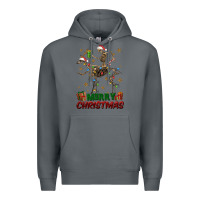 Rock merry christmas deer skeleton Premium Hoodie - FaDigitalArtStudio