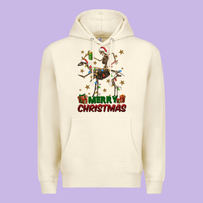 Merry Christmas Deer Skeleton Premium Hoodie Designed By Fadigitalartstudio