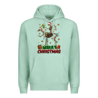 Seafoam merry christmas deer skeleton Premium Hoodie - FaDigitalArtStudio