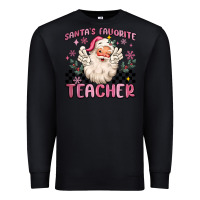Black santa's favorite teacher Premium Sweatshirt - MaliasSmallBusiness