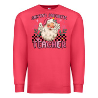 Cardinal santa's favorite teacher Premium Sweatshirt - MaliasSmallBusiness