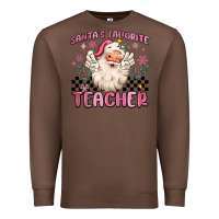 Chestnut santa's favorite teacher Premium Sweatshirt - MaliasSmallBusiness