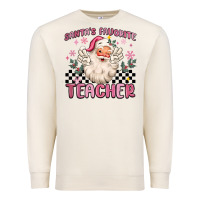 Sandshell santa's favorite teacher Premium Sweatshirt - MaliasSmallBusiness