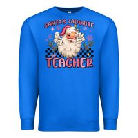 True Royal santa's favorite teacher Premium Sweatshirt - MaliasSmallBusiness