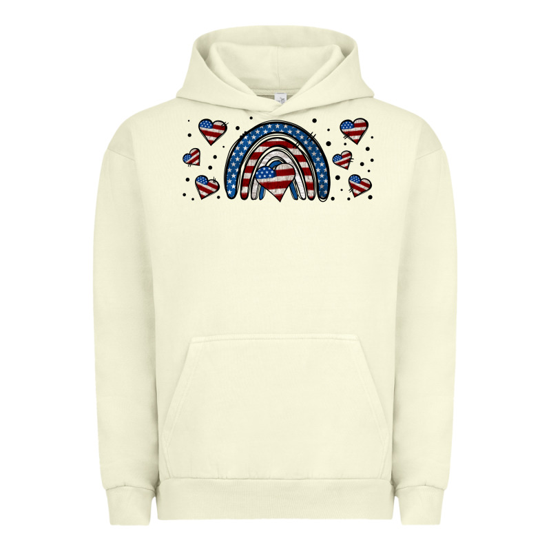 American Flag Rainbow 16oz Libbey Cup Urban Hoodie by HRA Design Shop | Teevron