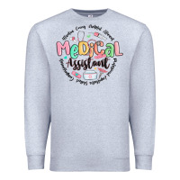 Heather Grey medical assistant nurse Premium Sweatshirt - MaliasSmallBusiness