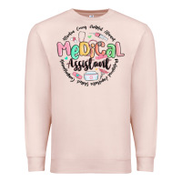 Pale Pink medical assistant nurse Premium Sweatshirt - MaliasSmallBusiness
