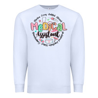 White medical assistant nurse Premium Sweatshirt - MaliasSmallBusiness