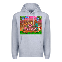 Heather Grey beach babe Premium Hoodie - HRA Design Shop