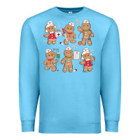 Ocean Blue nurse gingerbread Premium Sweatshirt - MaliasSmallBusiness