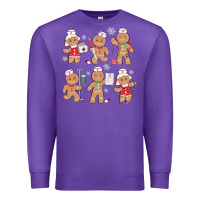 Purple nurse gingerbread Premium Sweatshirt - MaliasSmallBusiness