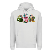Dove Grey mexican day of the dead coffee cups Premium Hoodie - FaDigitalArtStudio