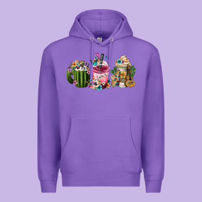Mexican Day Of The Dead Coffee Cups Premium Hoodie Designed By Fadigitalartstudio