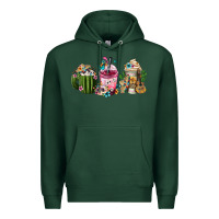 Sports Green mexican day of the dead coffee cups Premium Hoodie - FaDigitalArtStudio