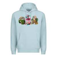 Blue Mist mexican day of the dead coffee cups Premium Hoodie - FaDigitalArtStudio