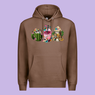 Mexican Day Of The Dead Coffee Cups Premium Hoodie Designed By Fadigitalartstudio