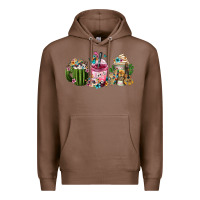 Chestnut mexican day of the dead coffee cups Premium Hoodie - FaDigitalArtStudio