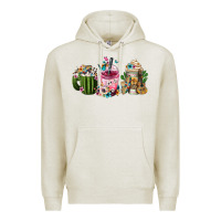 Oatmeal Heather mexican day of the dead coffee cups Premium Hoodie - FaDigitalArtStudio