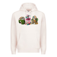 Pale Pink mexican day of the dead coffee cups Premium Hoodie - FaDigitalArtStudio