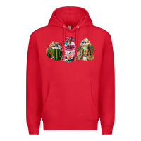 Red mexican day of the dead coffee cups Premium Hoodie - FaDigitalArtStudio
