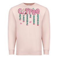 Pale Pink coffee and christ Premium Sweatshirt - MaliasSmallBusiness