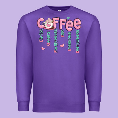 Premium Sweatshirt coffee and christ