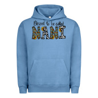 Pigment Pebble Blue blessed to be called nanı Urban Hoodie - CowhideDigitalArt