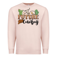 Pale Pink future cowboy Premium Sweatshirt - MaliasSmallBusiness