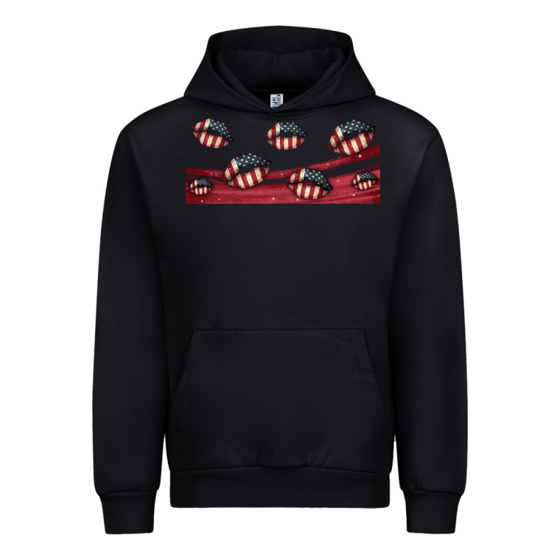 American Flag Lips 16oz Libbey Cup Urban Hoodie by HRA Design Shop | Teevron
