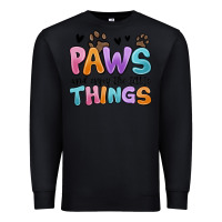 Black paws and enjoy the little things Premium Sweatshirt - MaliasSmallBusiness