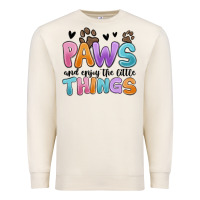 Paws And Enjoy The Little Things Premium Sweatshirt | Teevron