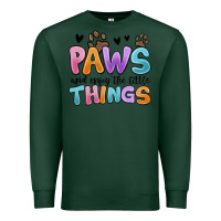 Sports Green paws and enjoy the little things Premium Sweatshirt - MaliasSmallBusiness