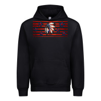 Black patriotic native american headdress 16oz libbey cup Urban Hoodie - HRA Design Shop