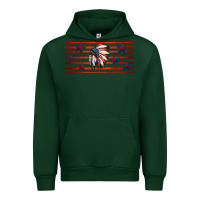 Forest Green patriotic native american headdress 16oz libbey cup Urban Hoodie - HRA Design Shop