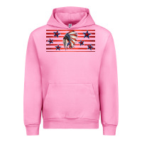 Fuchsia Pink patriotic native american headdress 16oz libbey cup Urban Hoodie - HRA Design Shop