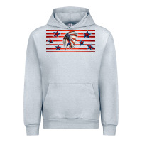 Heather Grey patriotic native american headdress 16oz libbey cup Urban Hoodie - HRA Design Shop