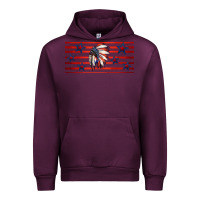 Mauve Wine patriotic native american headdress 16oz libbey cup Urban Hoodie - HRA Design Shop