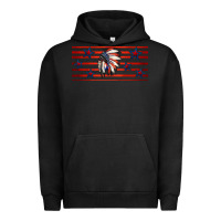 Pigment Black patriotic native american headdress 16oz libbey cup Urban Hoodie - HRA Design Shop