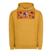 Pigment Peanut Butter patriotic native american headdress 16oz libbey cup Urban Hoodie - HRA Design Shop