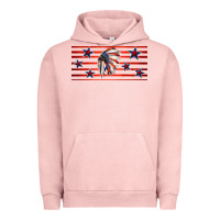 Pigment Salmon patriotic native american headdress 16oz libbey cup Urban Hoodie - HRA Design Shop