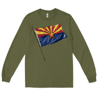 Army Green arizona flag Long Sleeve Tee - BarkalooDesign