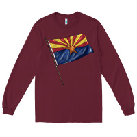 Burgundy arizona flag Long Sleeve Tee - BarkalooDesign