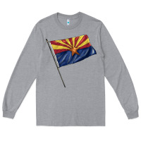 Heather Grey arizona flag Long Sleeve Tee - BarkalooDesign