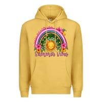 Antique Gold summer vibes  rainbow Premium Hoodie - HRA Design Shop