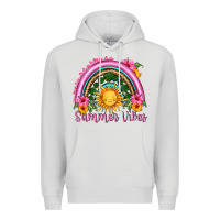 Dove Grey summer vibes  rainbow Premium Hoodie - HRA Design Shop